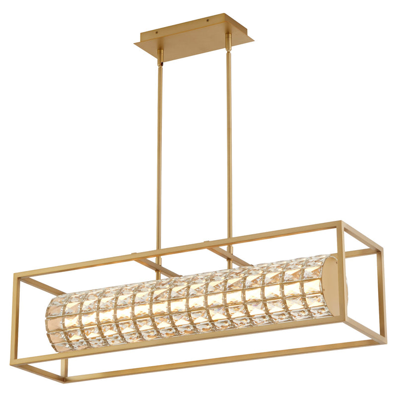 Élan 36" LED Linear Pendant in Aged Brass
