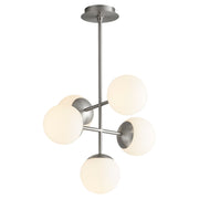 Nebula 6" 5 Light LED Pendant in Satin Nickel