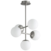 Nebula 6" 5 Light LED Pendant in Satin Nickel