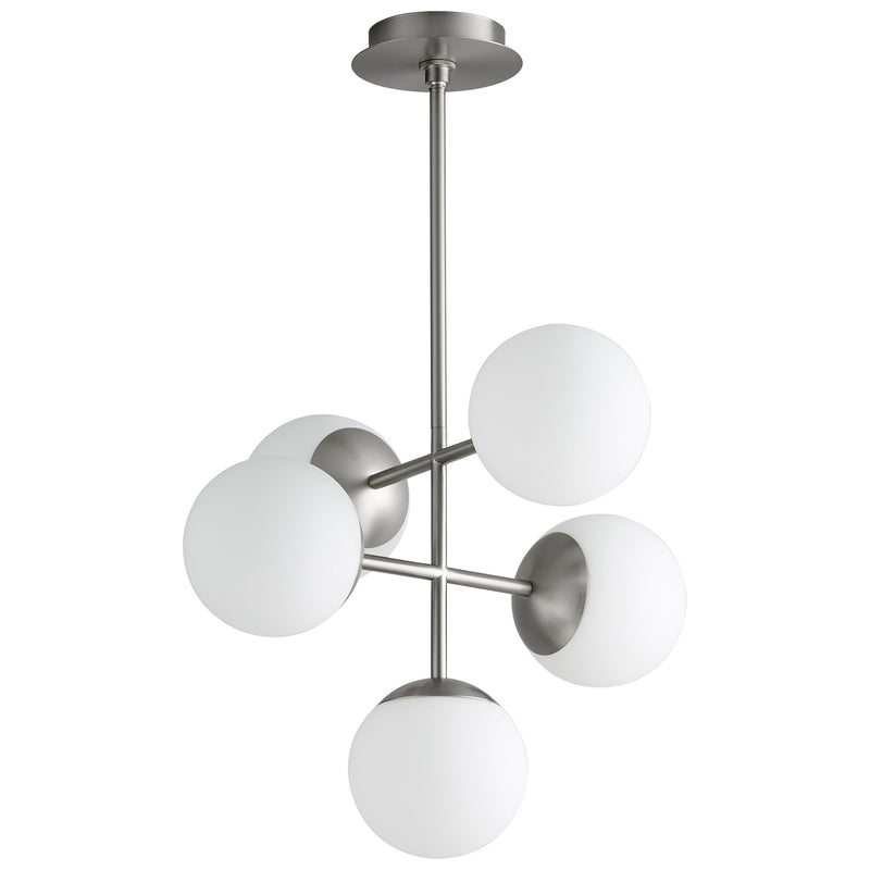 Nebula 6" 5 Light LED Pendant in Satin Nickel