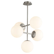 Nebula 8" 5 Light LED Pendant in Satin Nickel