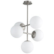 Nebula 8" 5 Light LED Pendant in Satin Nickel