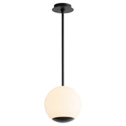 Terra 10" Opal LED Pendant in Black