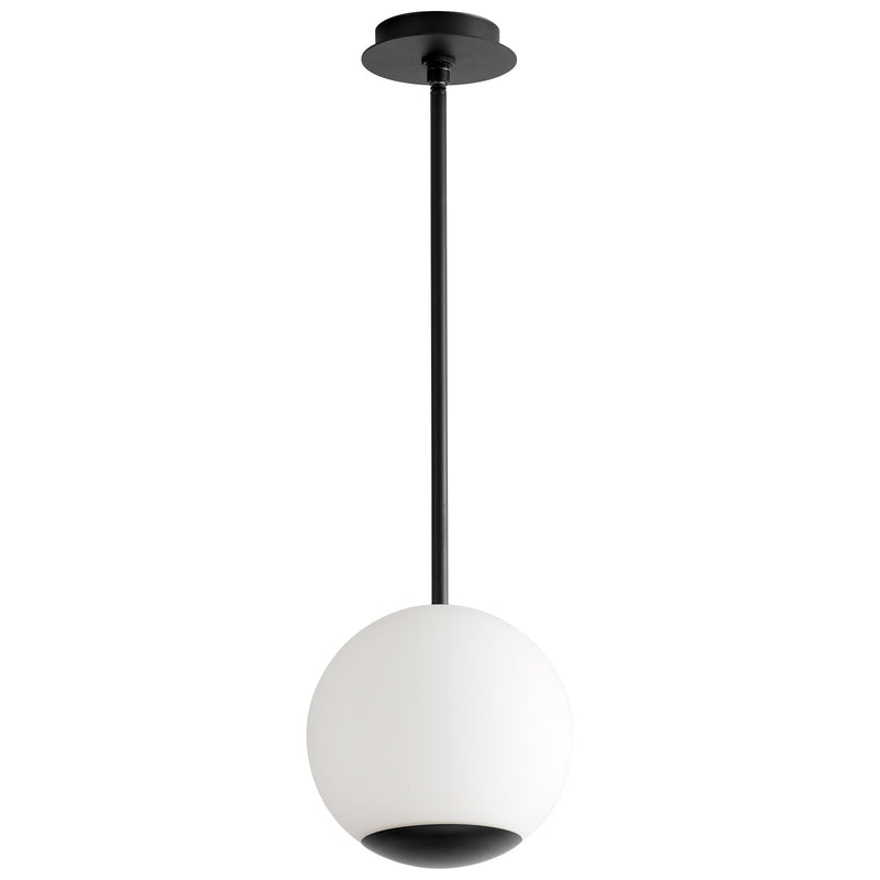 Terra 10" Opal LED Pendant in Black