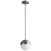 Mondo 8" LED Pendant in Satin Nickel