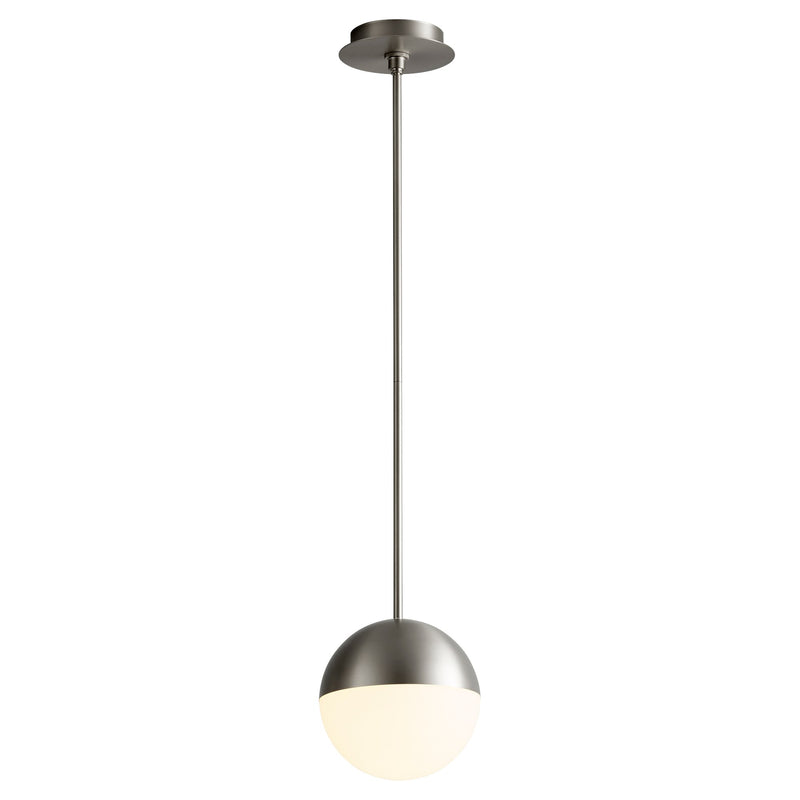 Mondo 8" LED Pendant in Satin Nickel