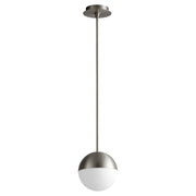 Mondo 8" LED Pendant in Satin Nickel