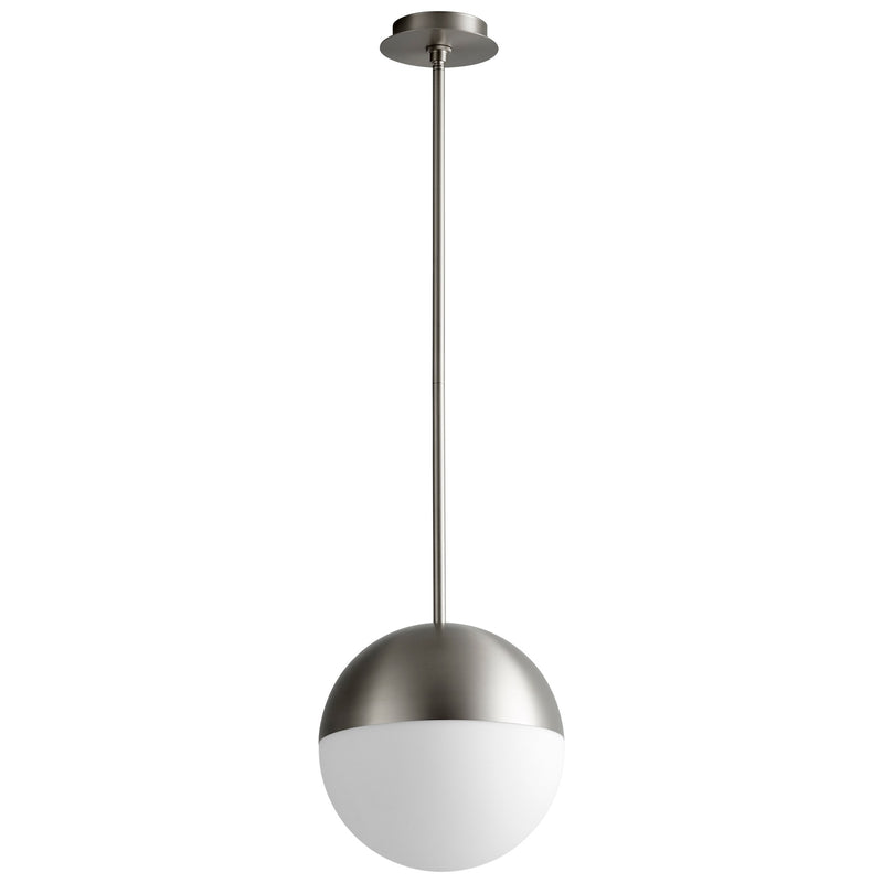Mondo 12" LED Pendant in Satin Nickel
