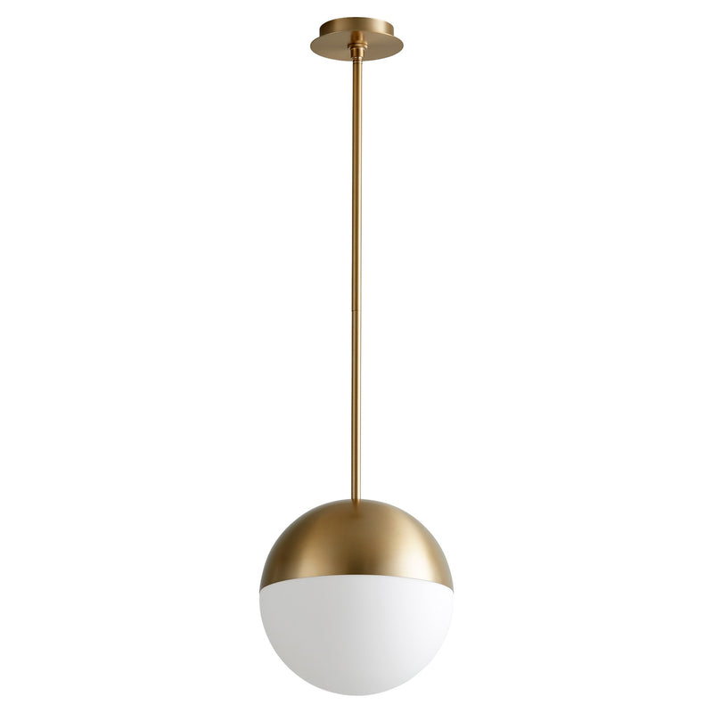 Mondo 12" LED Pendant in Aged Brass