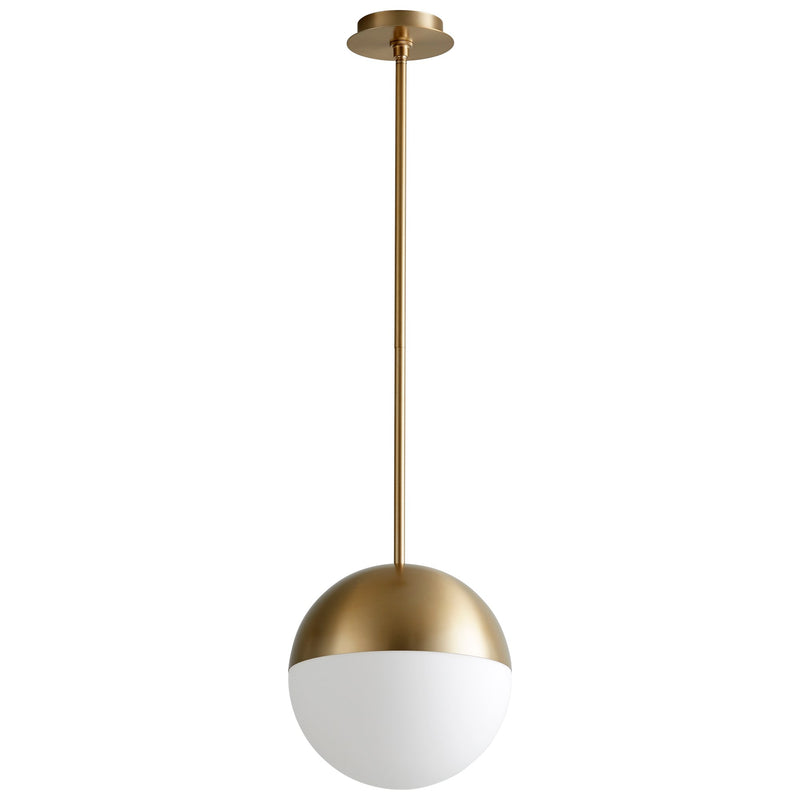 Mondo 12" LED Pendant in Aged Brass