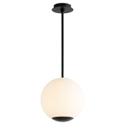 Terra 12" Opal LED Pendant in Black