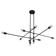 Mika 10 Light Chandelier in Black