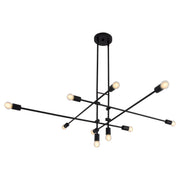 Mika 10 Light Chandelier in Black