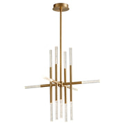 Moxy LED Chandelier in Aged Brass
