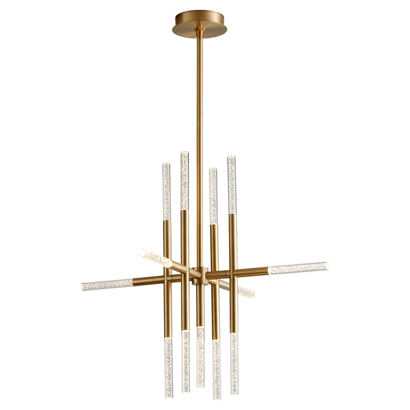 Moxy LED Chandelier in Aged Brass
