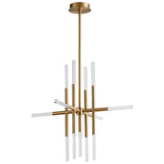 Moxy LED Chandelier in Aged Brass