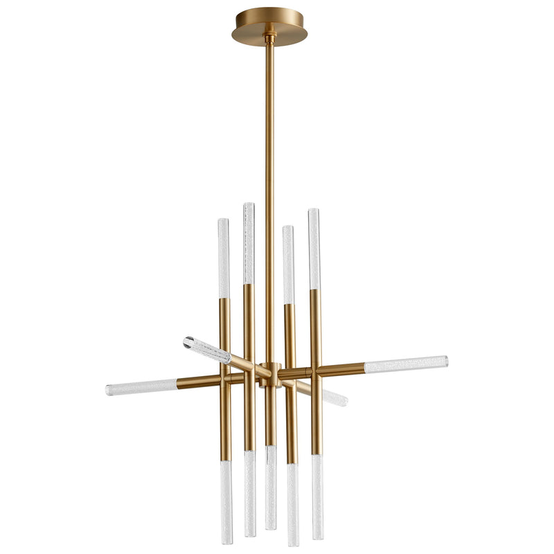Moxy LED Chandelier in Aged Brass