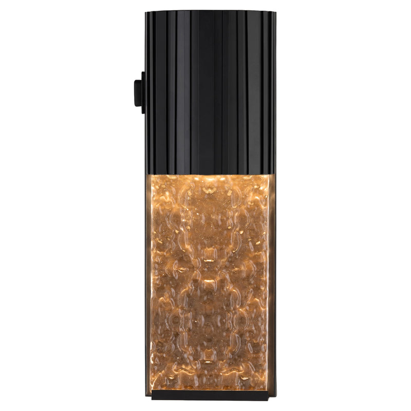 Cascata 15" LED Outdoor Wall Sconce in Black / Aged Copper