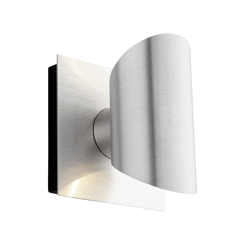 Caliber LED Outdoor Wall Sconce in Brushed Aluminum