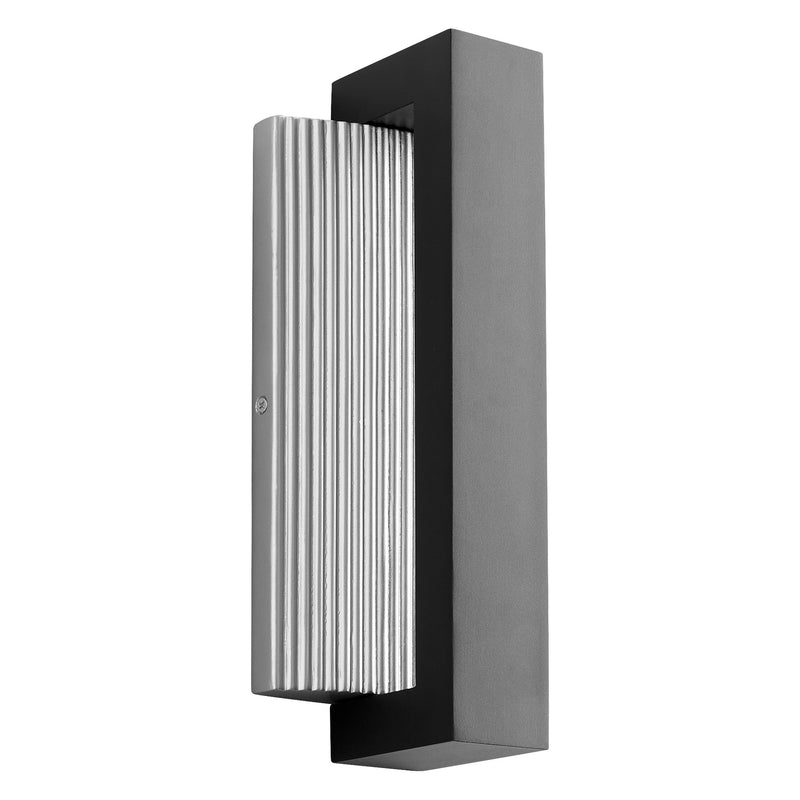 Verve 14" LED Outdoor Wall Sconce in Black / Brushed Aluminum