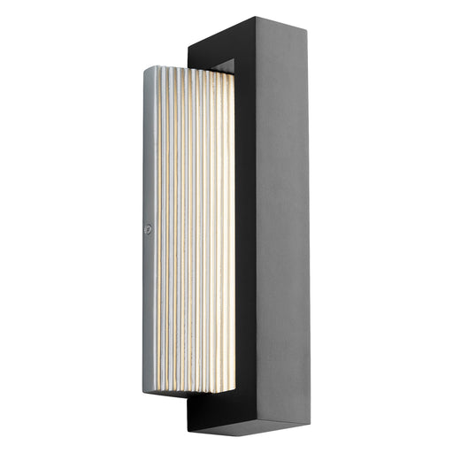 Verve 14" LED Outdoor Wall Sconce in Black / Brushed Aluminum