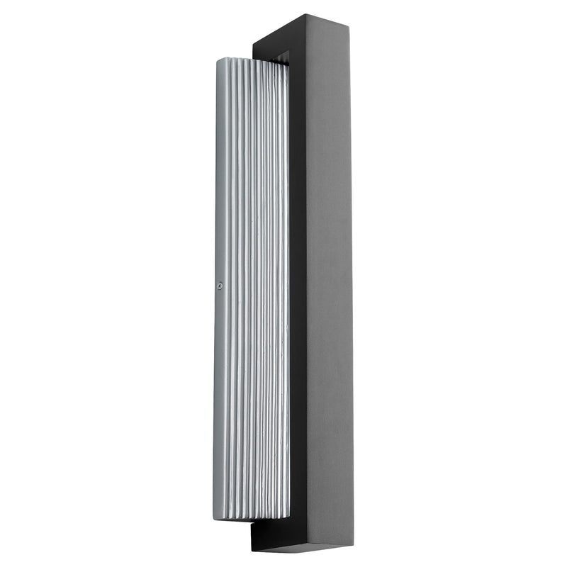Verve 22" LED Outdoor Wall Sconce in Black / Brushed Aluminum