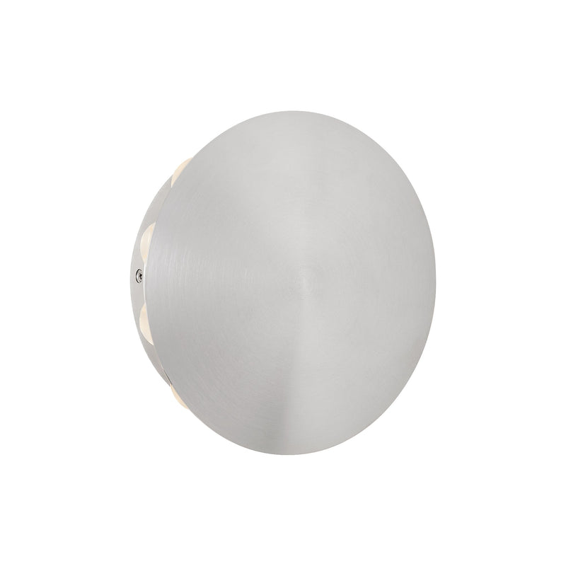 Rickie 8" LED Outdoor Wall Sconce in Brushed Aluminum
