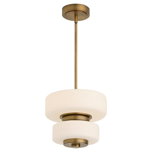 Favo 12" LED Pendant in Brushed Brass