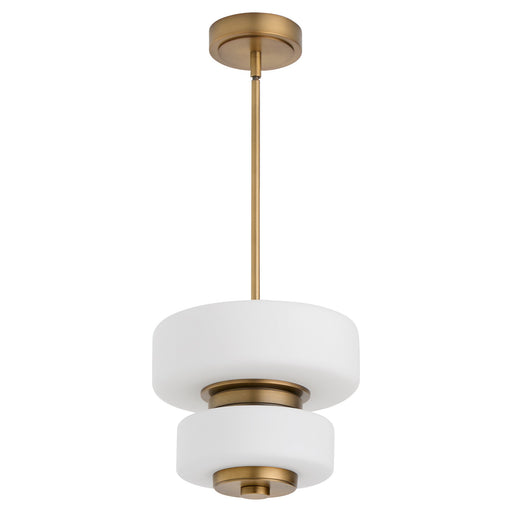 Favo 12" LED Pendant in Brushed Brass