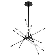 Palillos 12 Light LED Chandelier in Black
