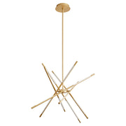 Palillos 12 Light LED Chandelier in Aged Brass