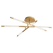 Palillos 6 Light LED Semi-Flush Mount in Aged Brass
