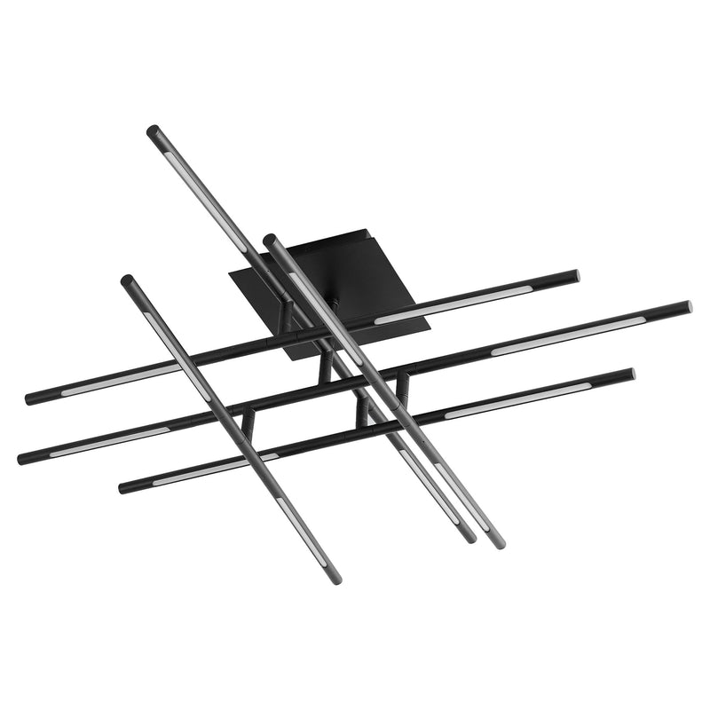 Palillos 12 Light LED Semi-Flush Mount in Black