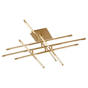 Palillos 12 Light LED Semi-Flush Mount in Aged Brass