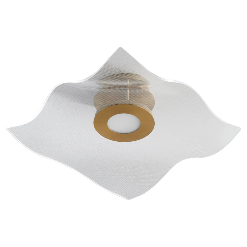 Medusa 20" LED Semi-Flush Mount in Aged Brass