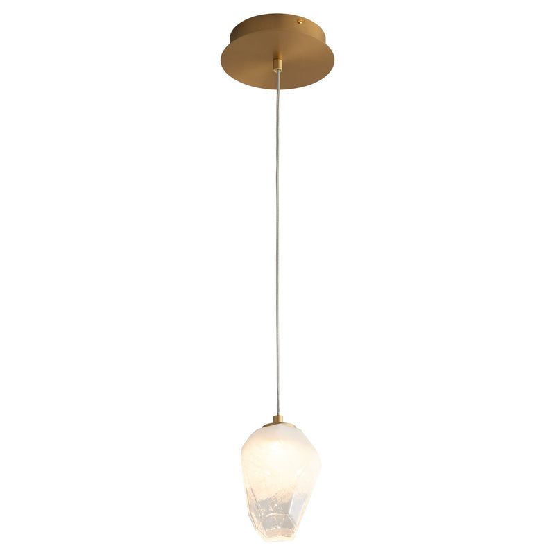 Vivo 1 Light LED Mini Pendant in Aged Brass