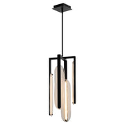 Avian 4 Light LED Pendant in Black