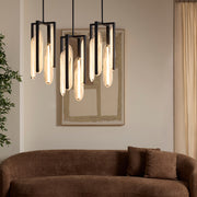 Avian 4 Light LED Pendant in Black