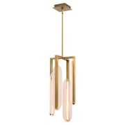 Avian 4 Light LED Pendant in Brushed Brass