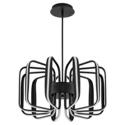 Roto 12 Light LED Chandelier in Black