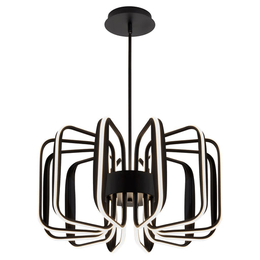 Roto 12 Light LED Chandelier in Black
