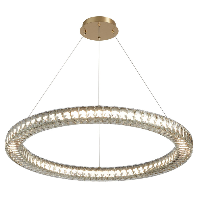 Élan 32" LED Pendant in Aged Brass