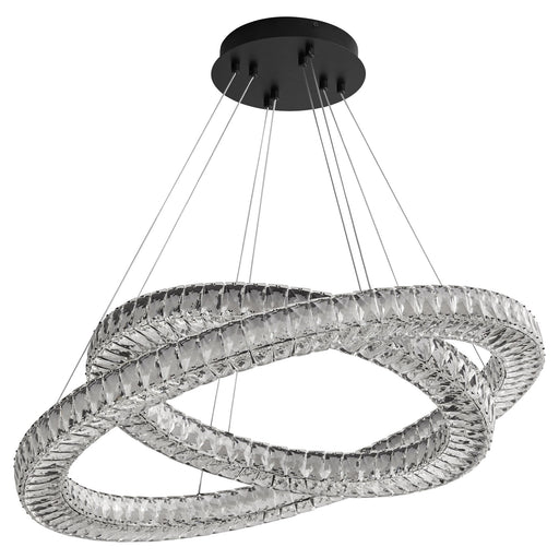 Élan 32" LED Dual Ring Pendant in Black
