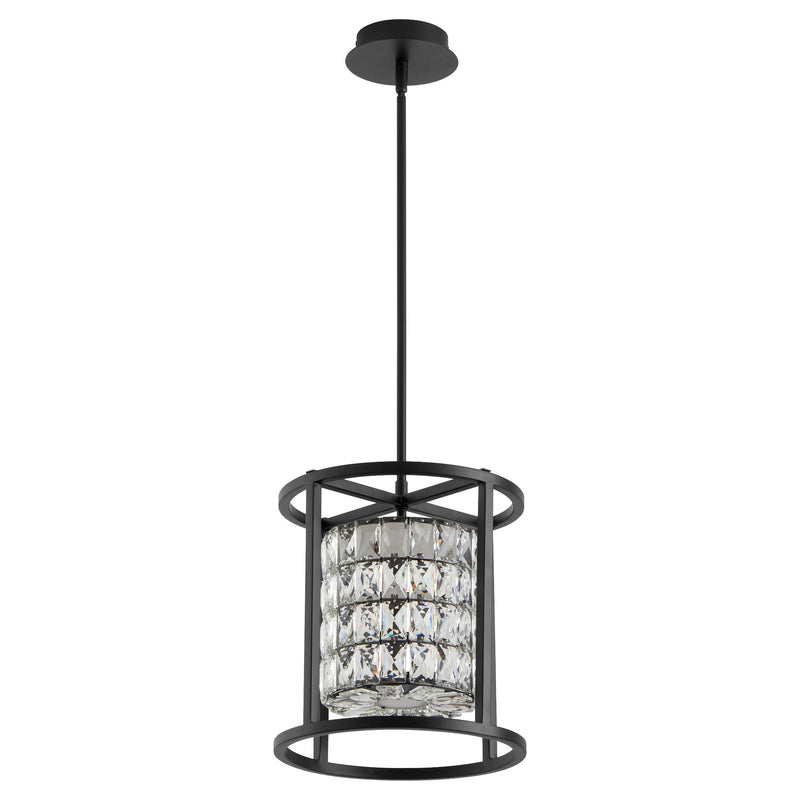 Élan 12" LED Cage Pendant in Black