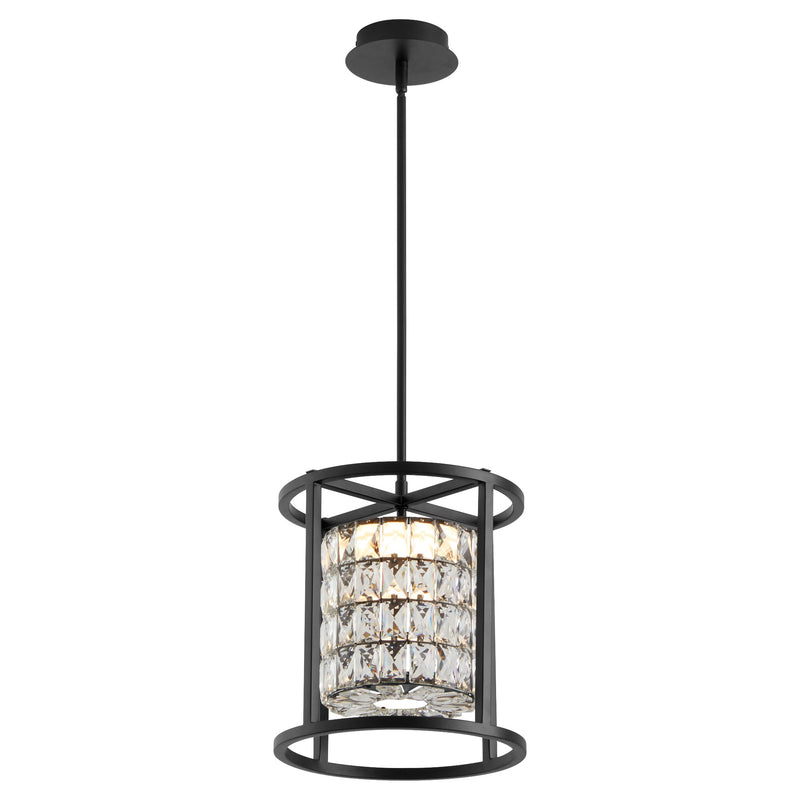 Élan 12" LED Cage Pendant in Black