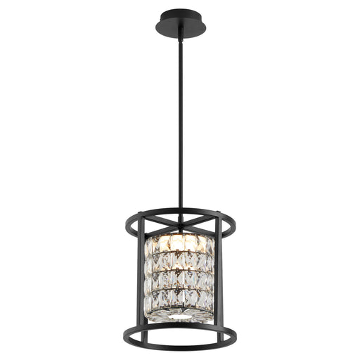 Élan 12" LED Cage Pendant in Black