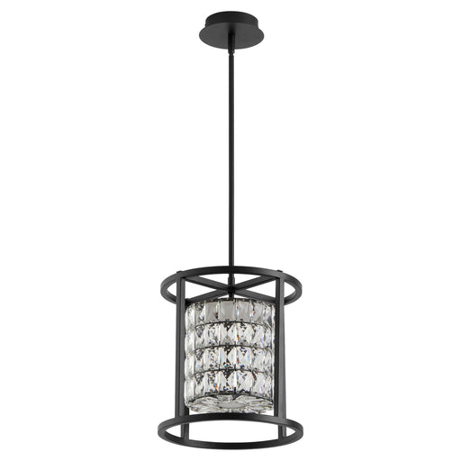 Élan 12" LED Cage Pendant in Black