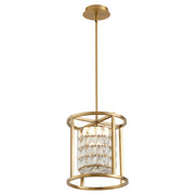 Élan 12" LED Cage Pendant in Aged Brass