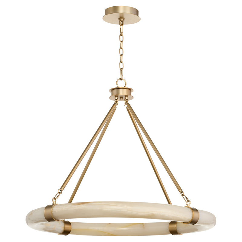 Virtue 32" LED Pendant in Aged Brass
