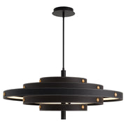 Borealis 36" LED Leather Pendant in Black